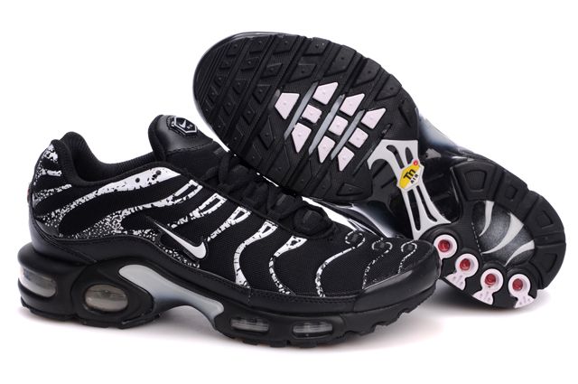 Mens Nike Air Max TN 2010 Black White Shoes - Click Image to Close